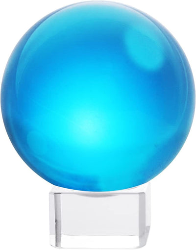Bola cristal K9 60mm con soporte azul lago decoración hogar