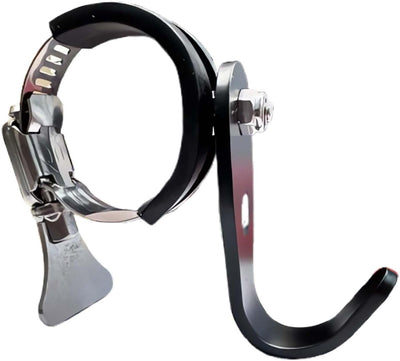 Gancho soporte universal para poste metal negro ajustable