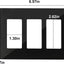 Placa pared sin S 3 segmentos para interruptor Leviton