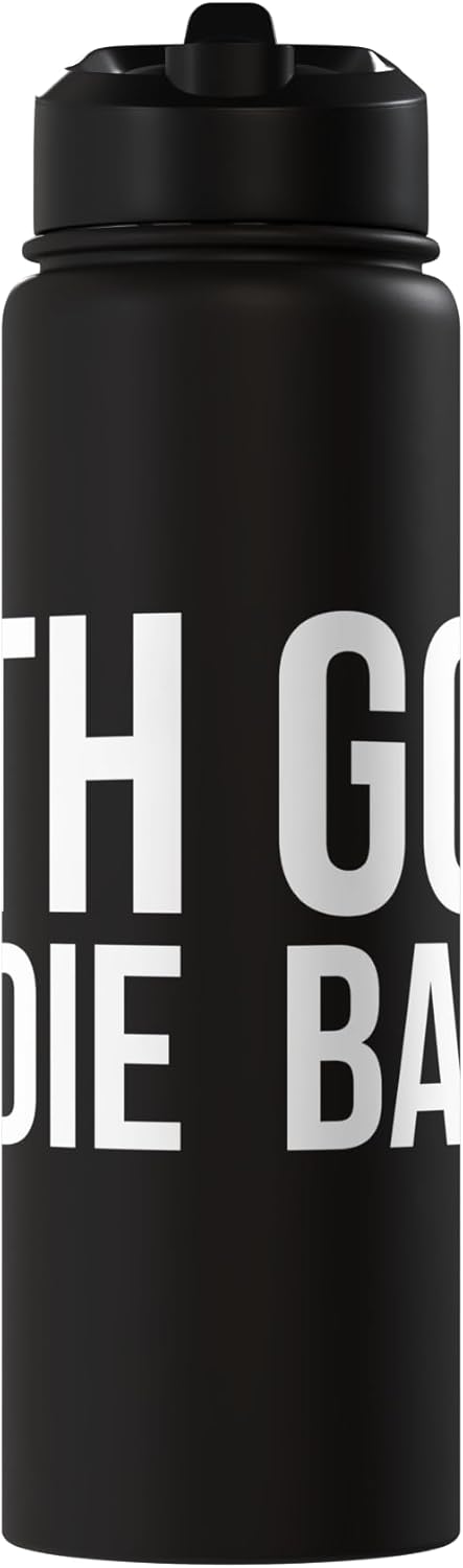 Botella agua acero inox aislada estilo goth baddie