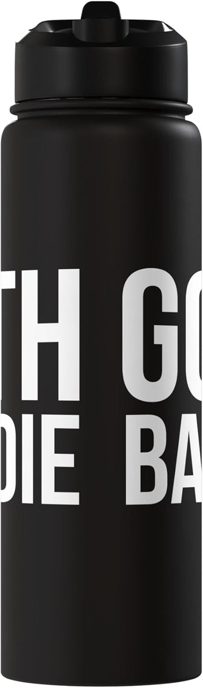 Botella agua acero inox aislada estilo goth baddie