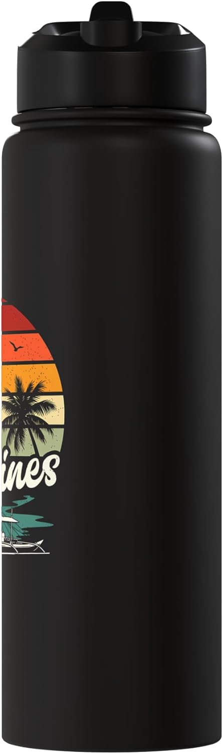 Botella agua acero inox aislada souvenir Filipinas