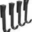 Gancho toalla ducha set 4 acero inox negro mate