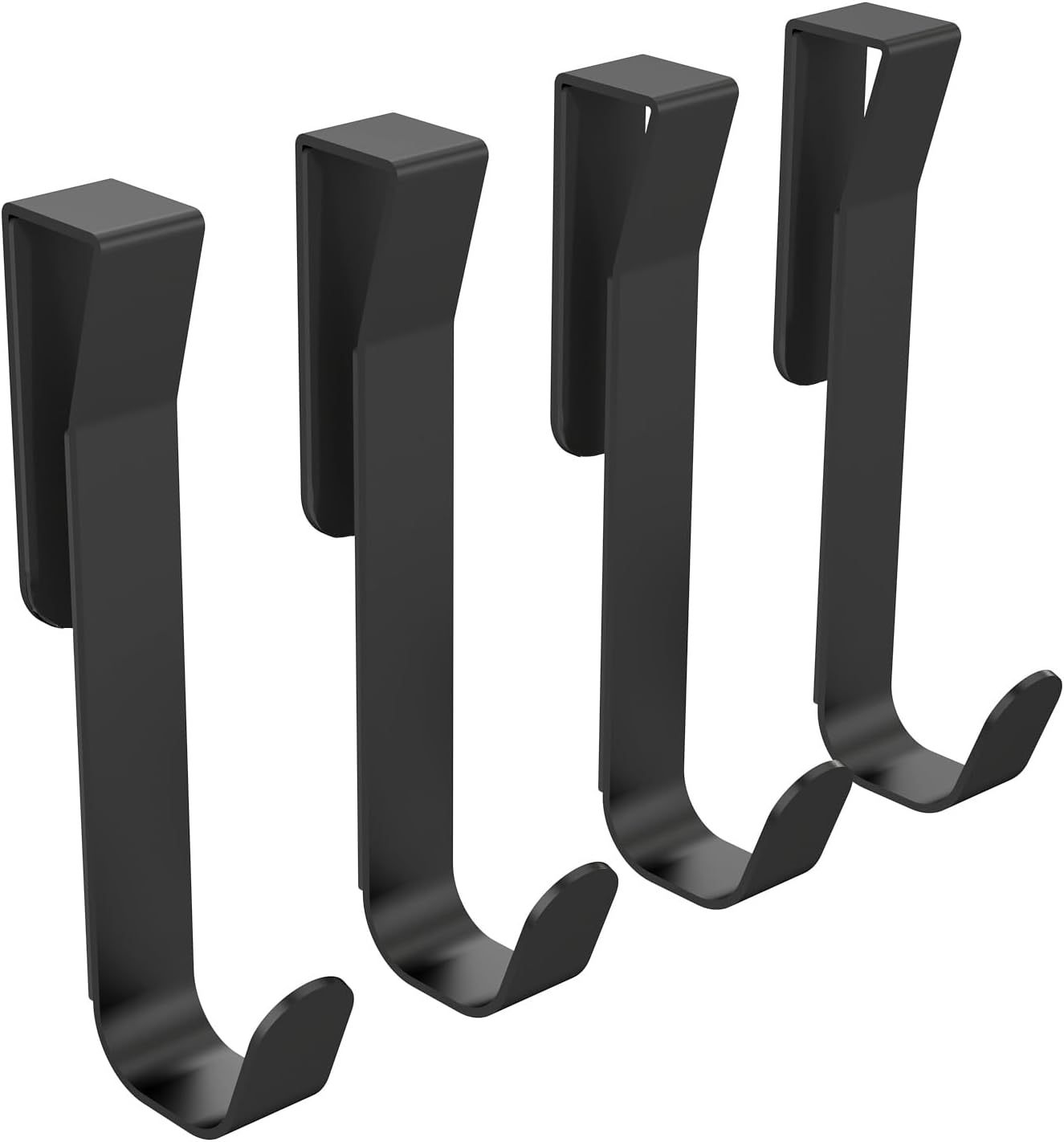 Gancho toalla ducha set 4 acero inox negro mate
