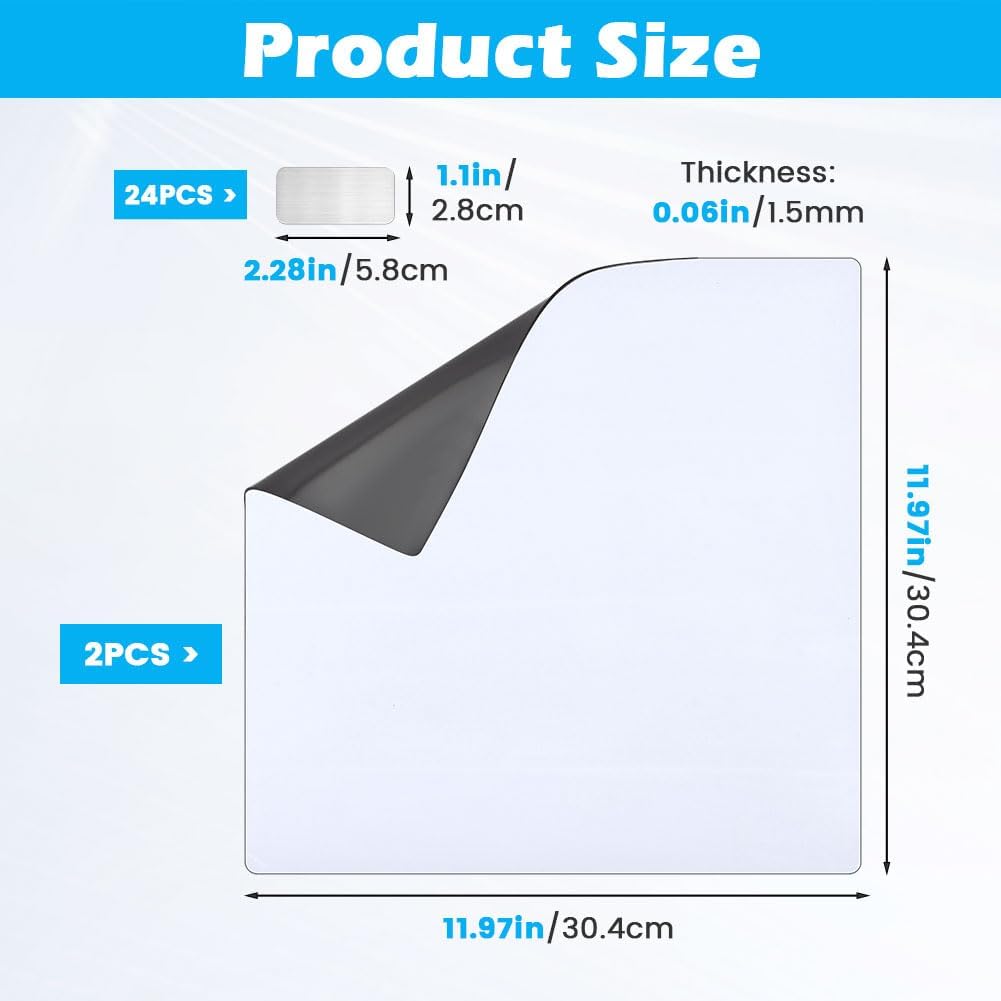 Cubiertas magnéticas cuadradas 12x12 pulg set 2 para hogar y RV