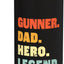 Botella de agua acero inoxidable personalizada para papá Gunner Dad Hero