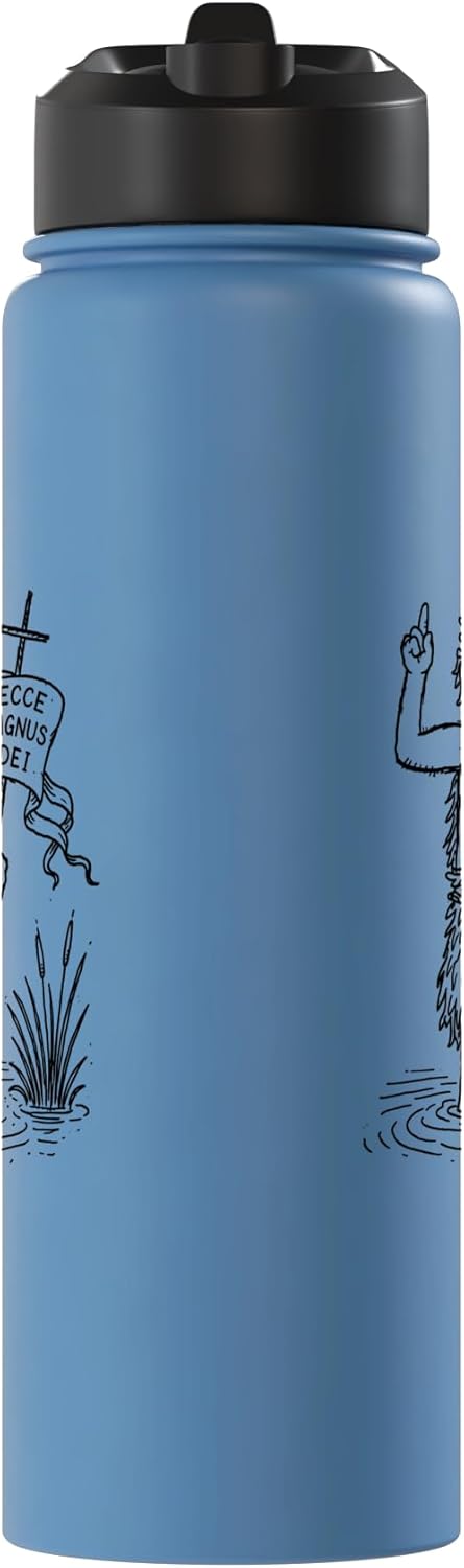 Botella de agua aislada de acero inoxidable Ecce Agnus Dei