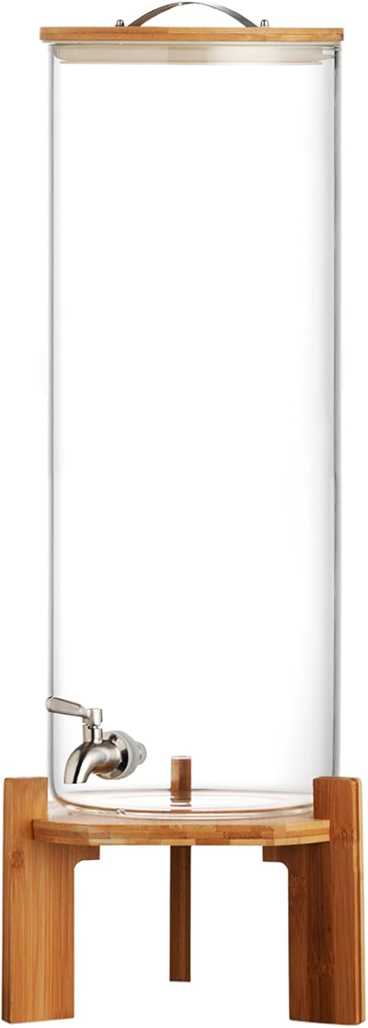 Dispensador bebidas 3.6gal vidrio con espita