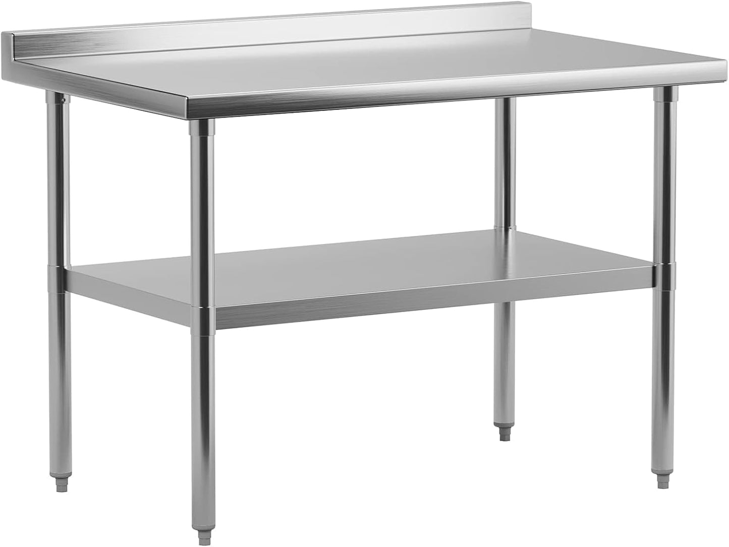 Mesa preparación acero inox 48x24pulg con estante ajustable NSF