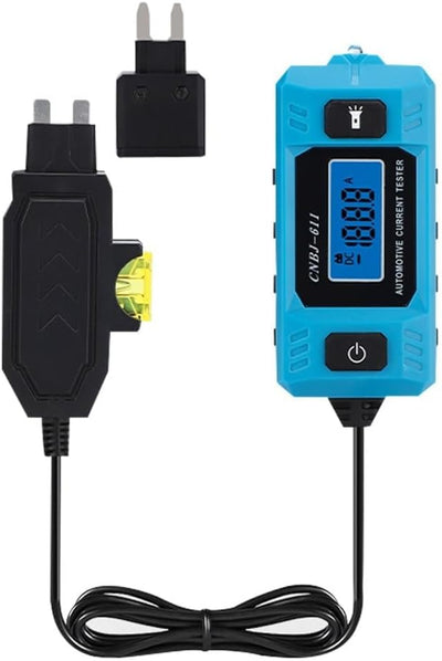 Probador corriente automotriz 0.01A-19.99A pantalla retroiluminada
