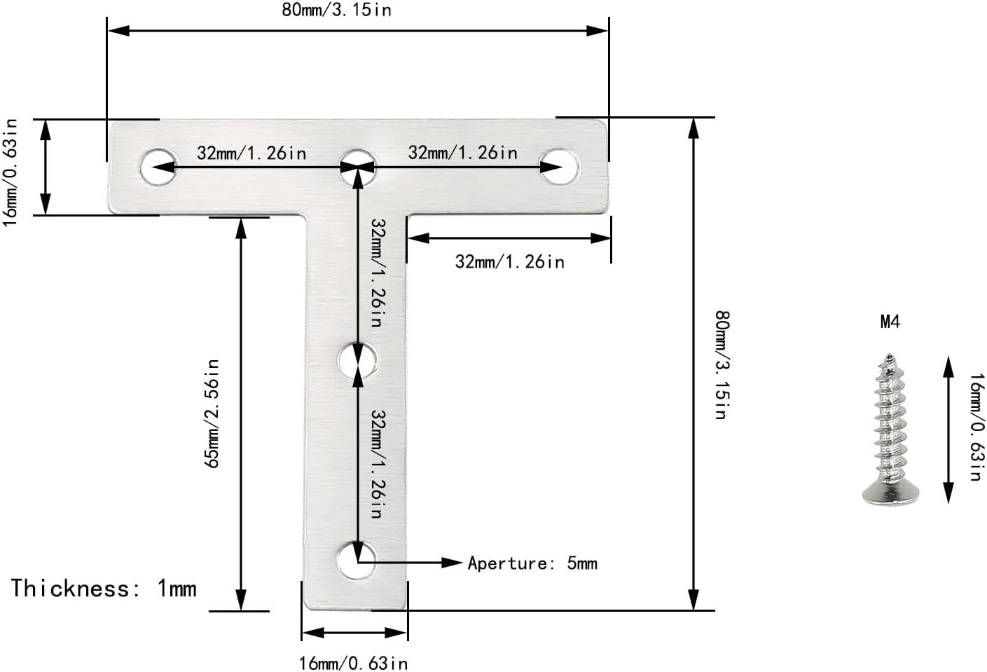 12 Placas Refuerzo Acero Inox 3.1x3.1pulg para Muebles