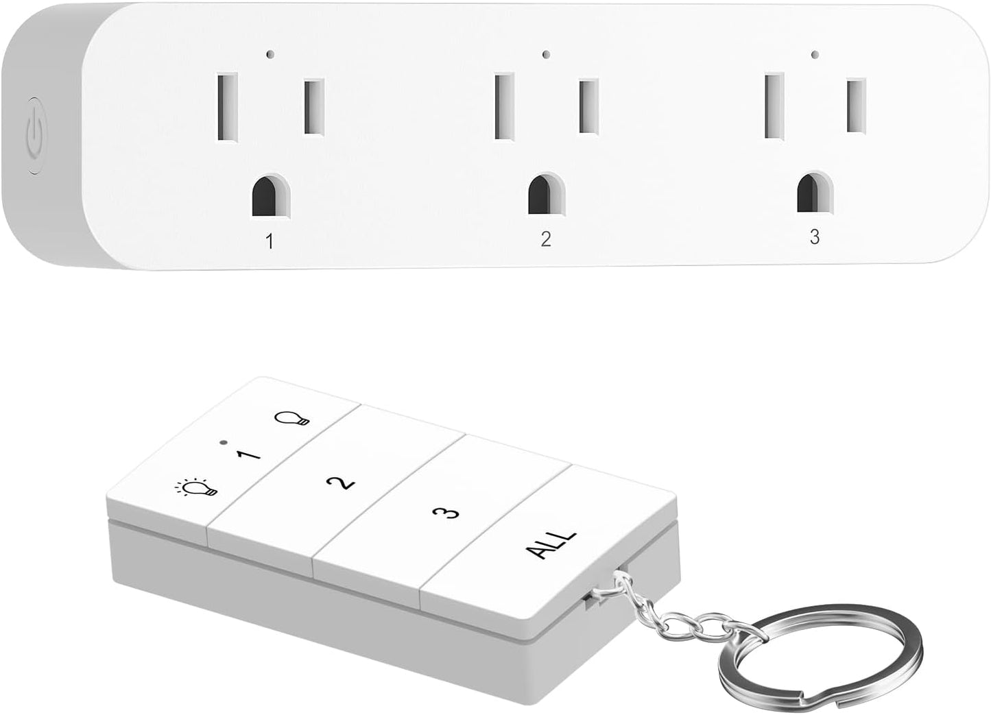 Control remoto inalámbrico con 3 enchufes 100pies