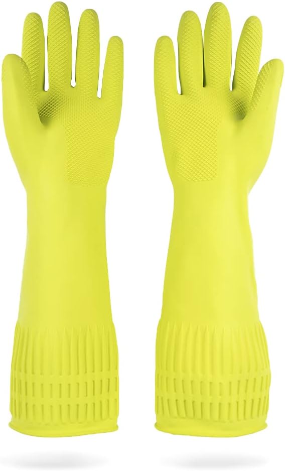 Guantes goma reutilizables antideslizantes para lavar platos