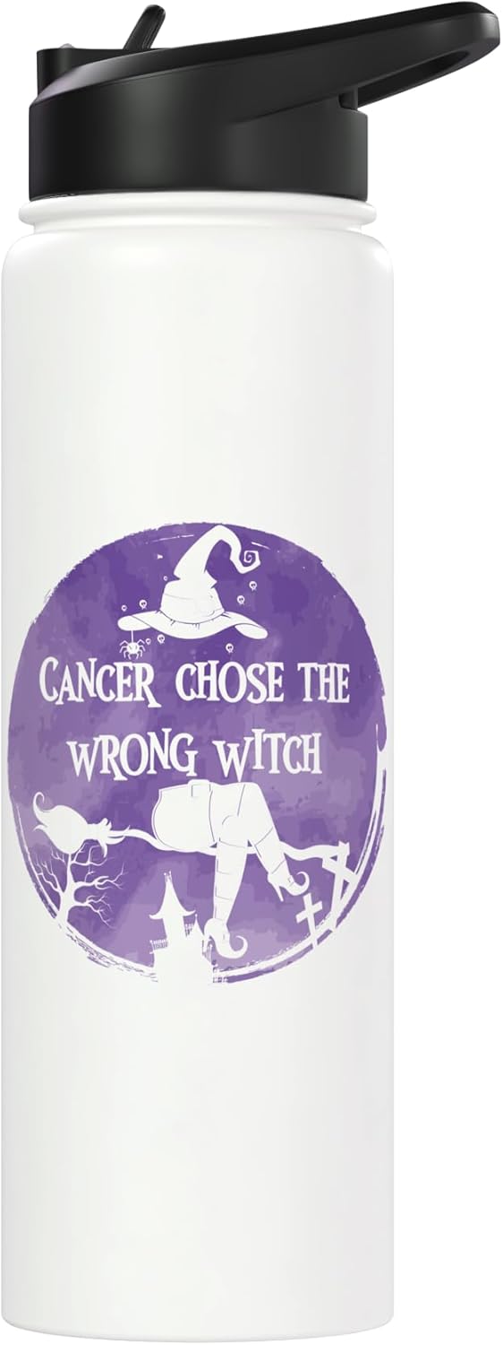 Botella agua acero inox aislada Cancer Chose The Wrong Witch