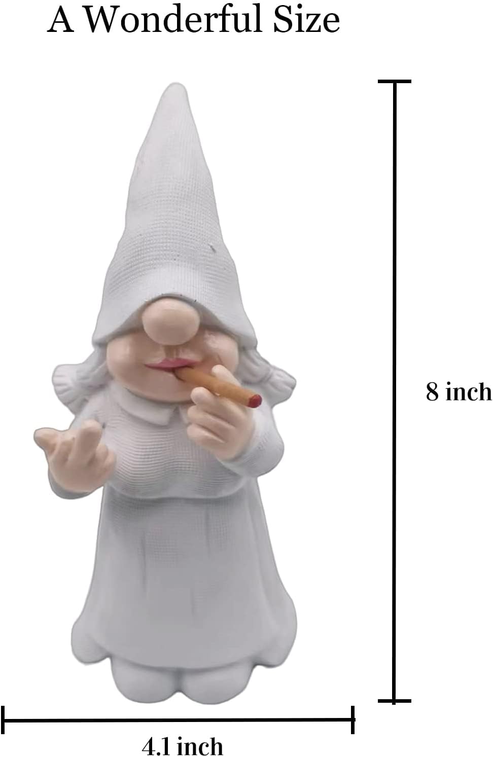 Estatua gnomo travieso 8' para jardín