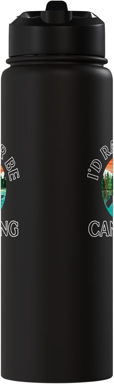 Botella agua acero inox aislada estilo retro para canotaje