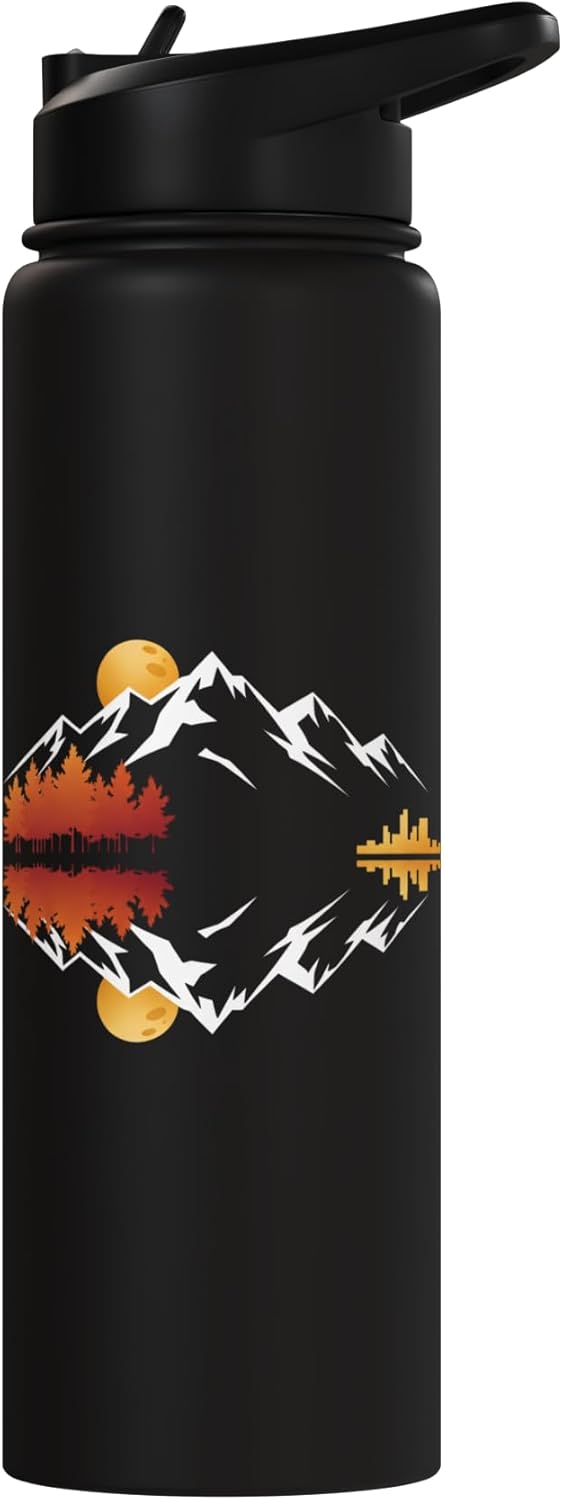 Bottella de agua aislada de acero inoxidable con sonido natural