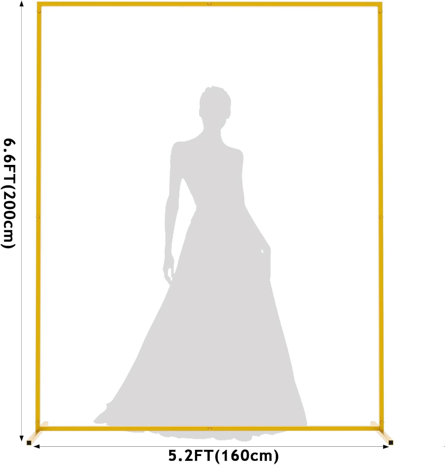 Soporte arco dorado 6.6x5.2ft para bodas fiestas