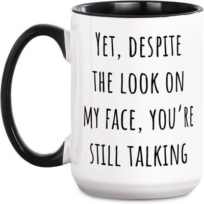 Taza café divertida con frase sarcástica 15oz regalo