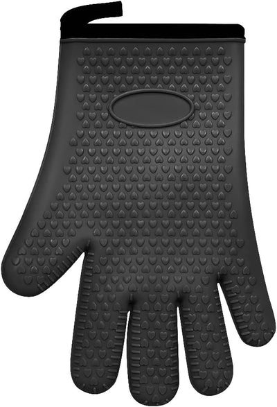 Guantes barbacoa silicona algodón doble capa negro
