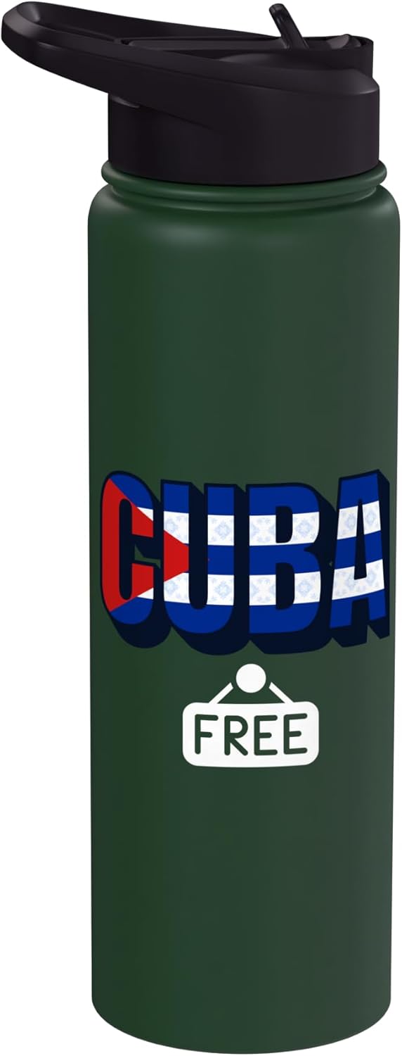 Botella agua acero inox aislada Cuba Libre Freedom