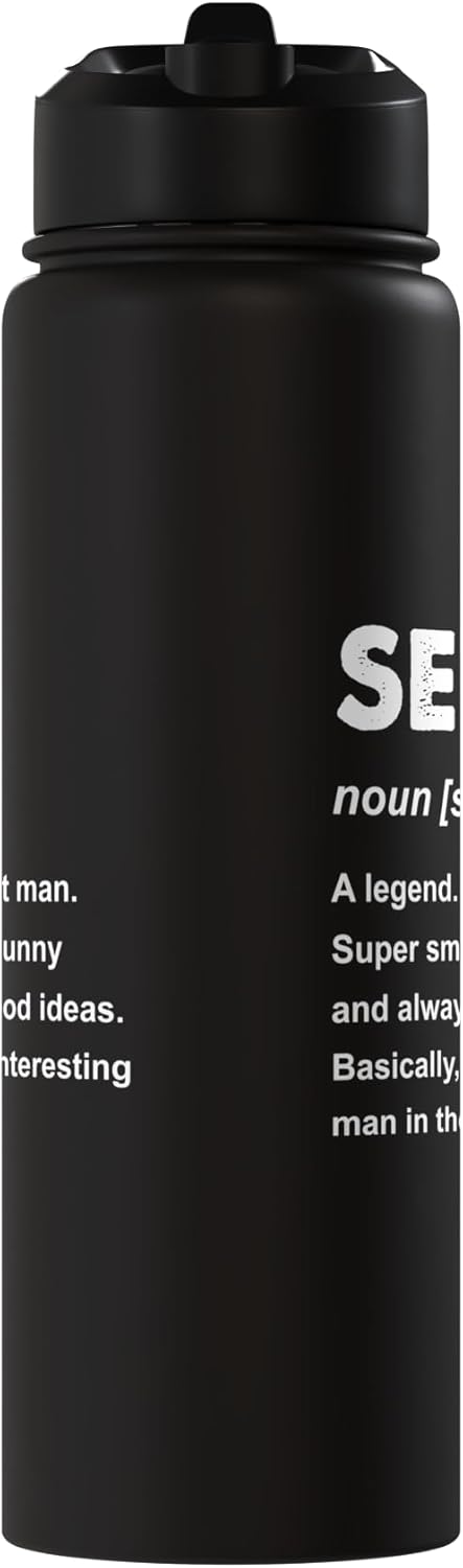 Botella de agua acero inoxidable aislada Seth Name