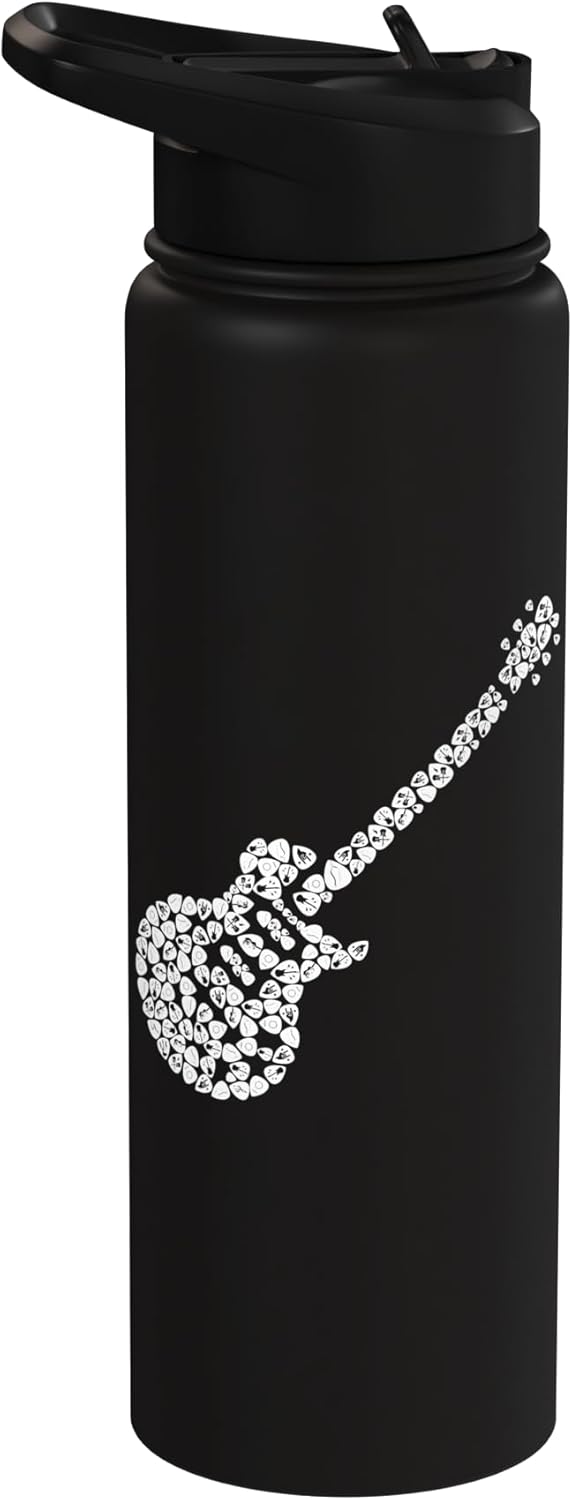 Botella de agua aislada de acero inoxidable para guitarra