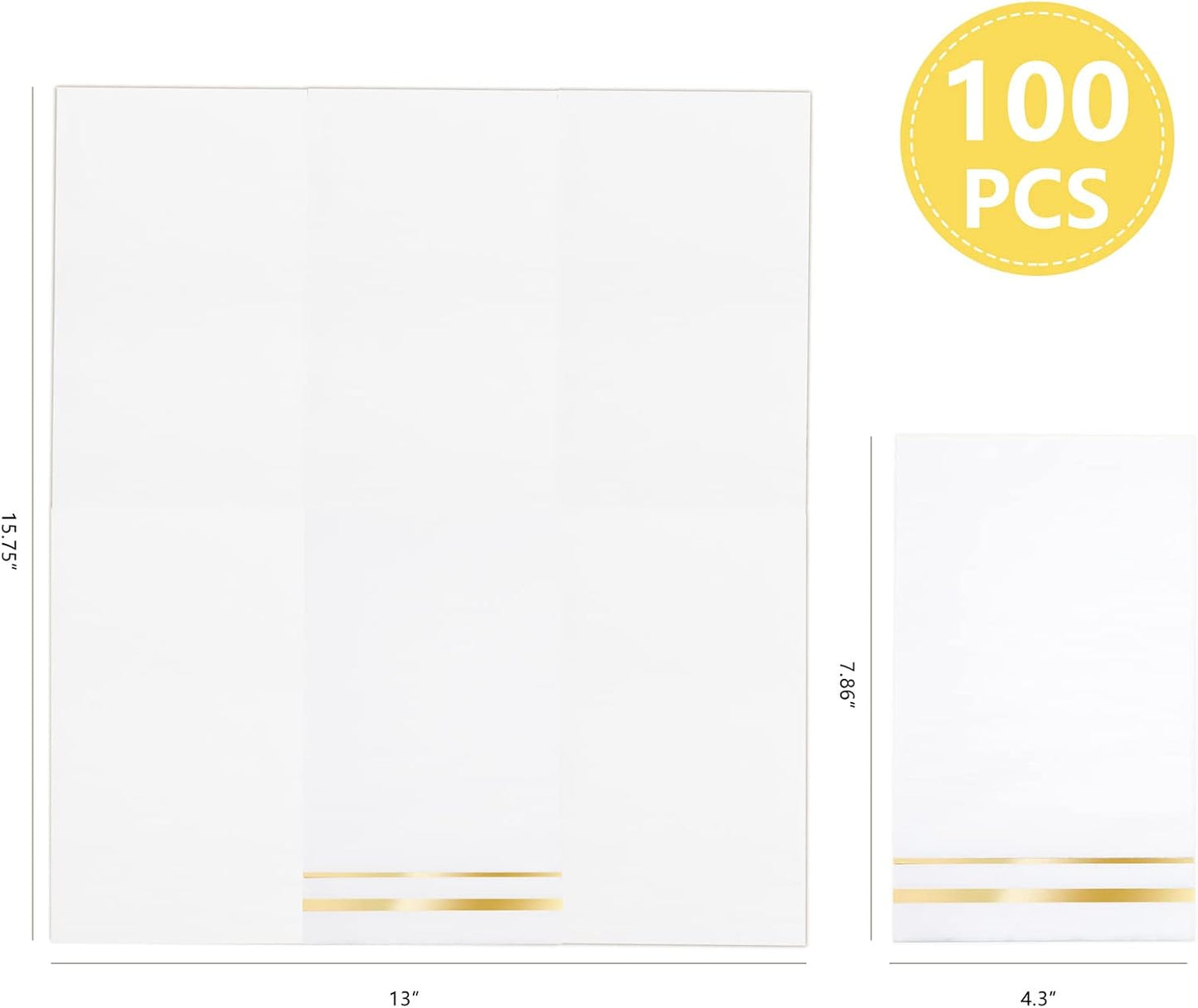 Set vajilla oro transparente 30 pzas y 100 servilletas doradas