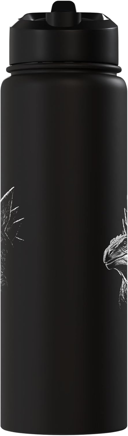 Botella de agua acero inoxidable sin BPA para amante de dinosaurios