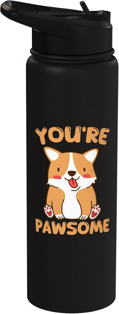 Botella de agua acero inoxidable con mensaje para amantes de perros