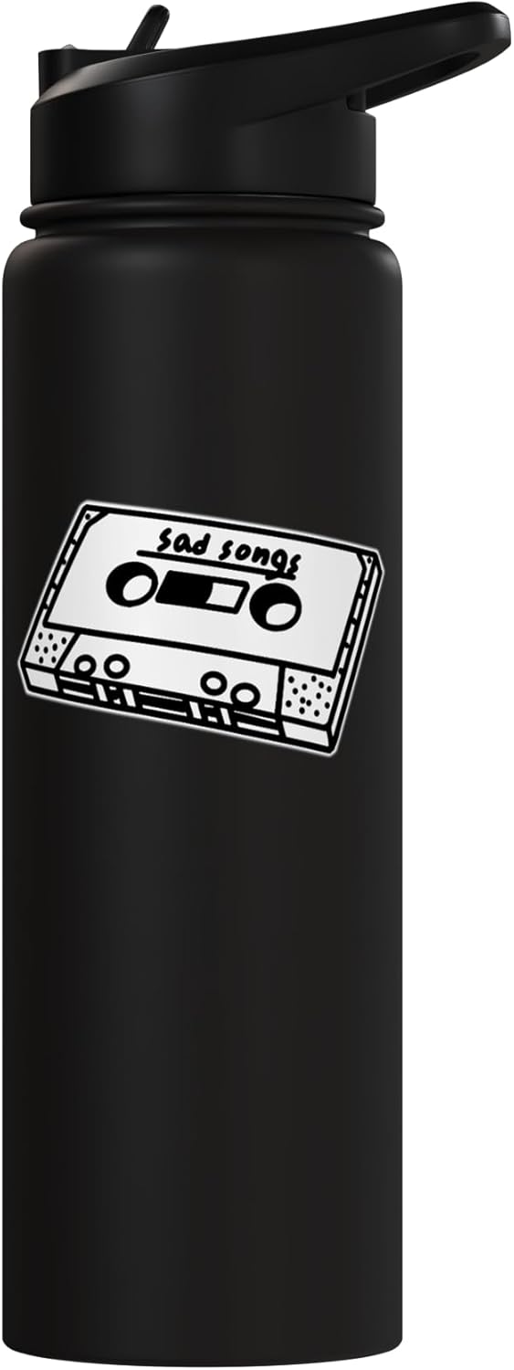 Botella de agua acero inoxidable con cinta de cassette