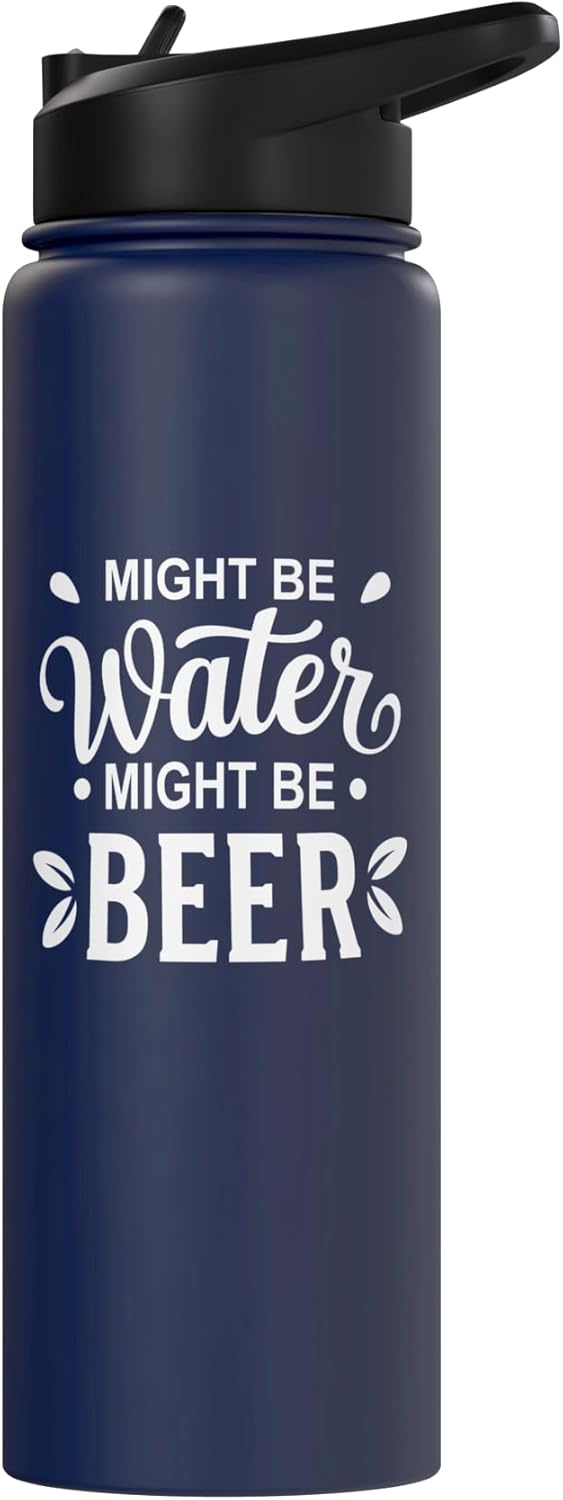 Botella de agua acero inoxidable para amantes del cerveza