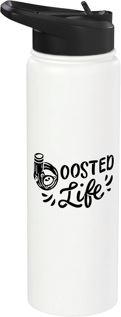Botella de agua acero inoxidable aislada para amante del racing