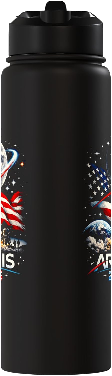 Botella de agua acero inoxidable Artemis 2026 lanzamiento lunar