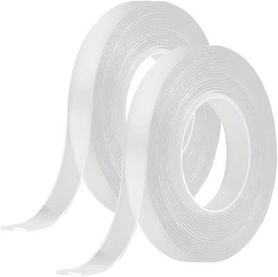 Cinta para cortinas 10ft doble cara transparente 1cm