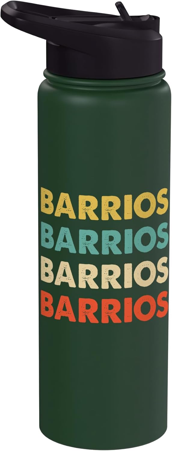 Botella de agua aislada de acero inoxidable Barrios Name