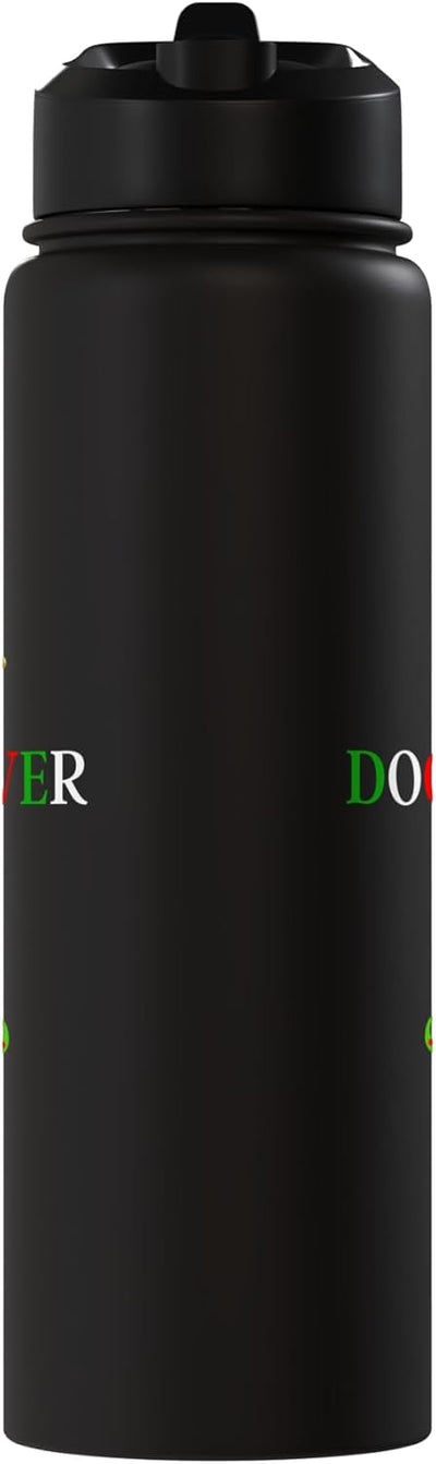 Bote de agua acero inoxidable aislado para familia elfo perro navidad