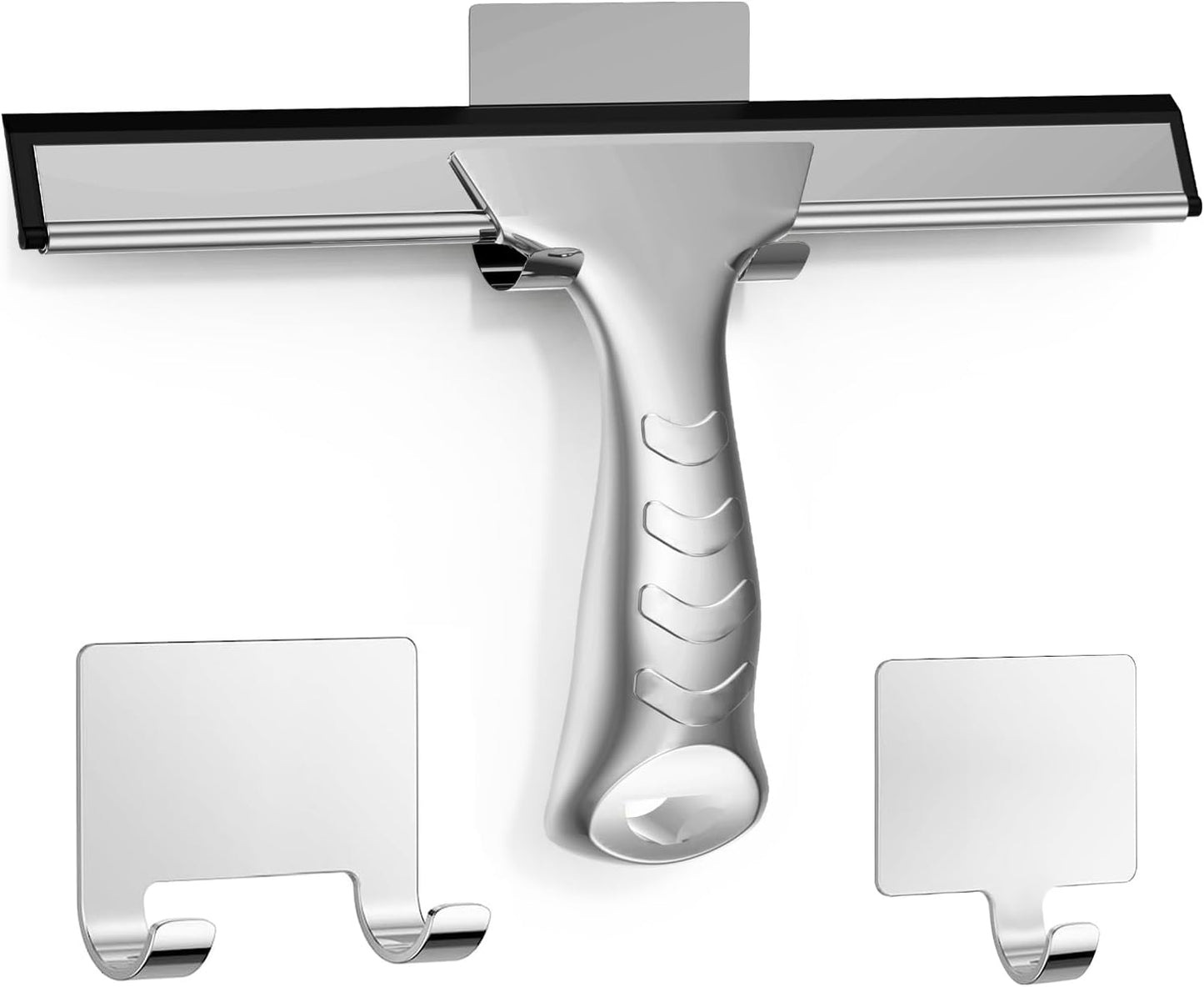 Escobilla ducha acero inox 10pulg ganchos adhesivos