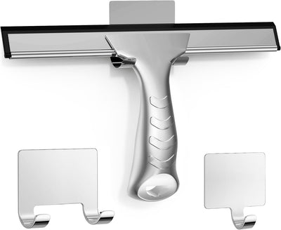 Escobilla ducha acero inox 10pulg ganchos adhesivos