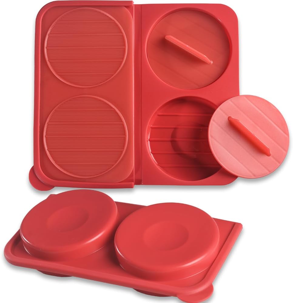Prensa silicona hamburguesas antiadherente sin BPA set 2