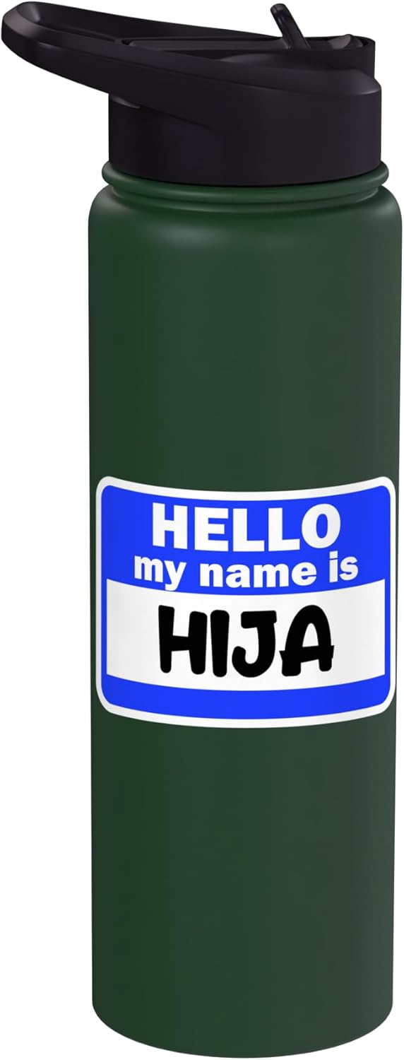 Botella de agua aislada de acero inoxidable con nombre Hija
