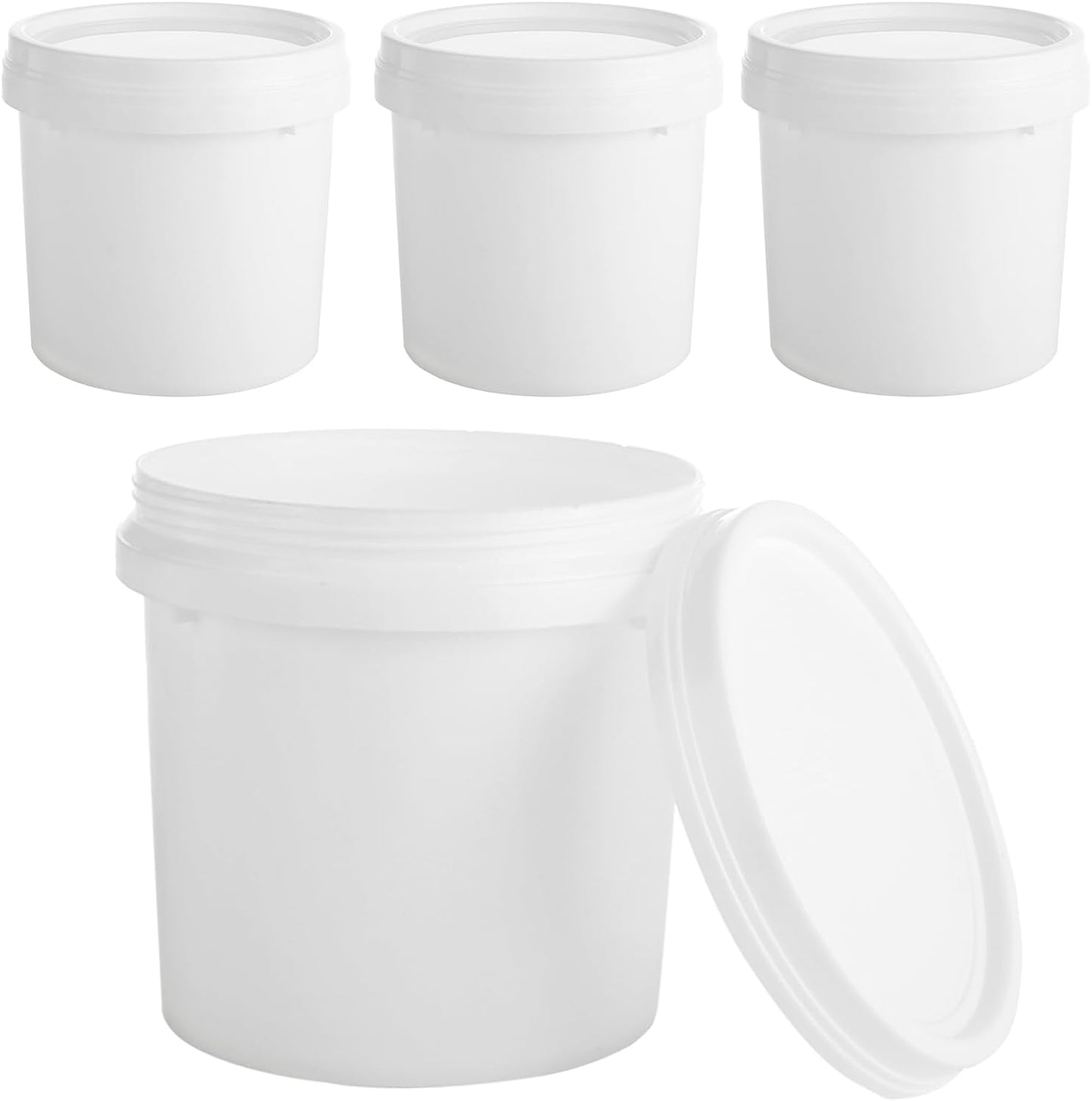 4 Cubos Pintura Plástico para Retoque 1qt