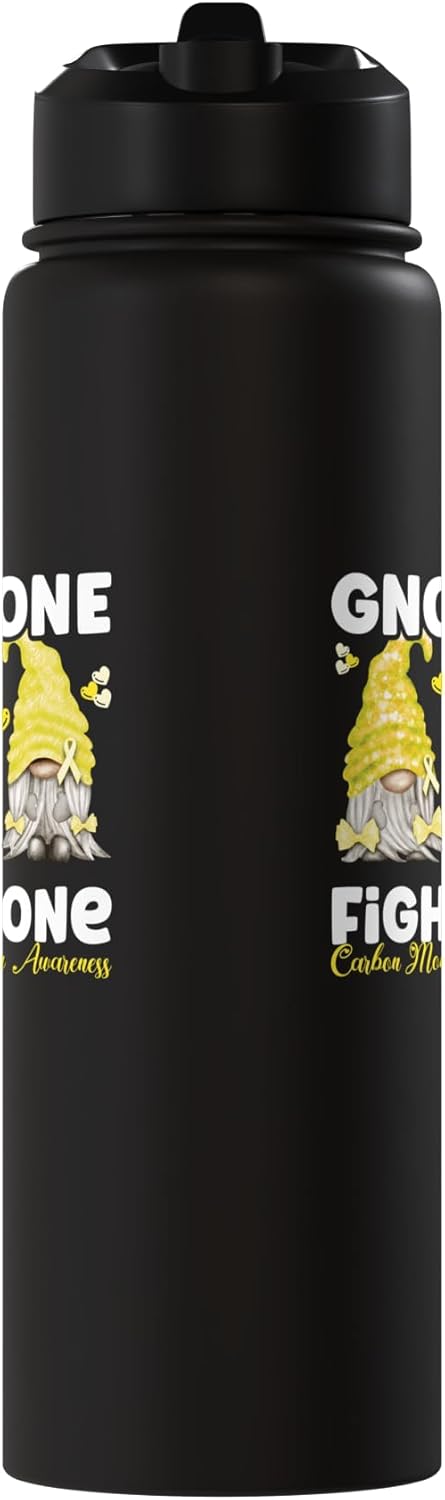 Botella de agua aislada de acero inoxidable Gnome One Fights Alone Amarilla