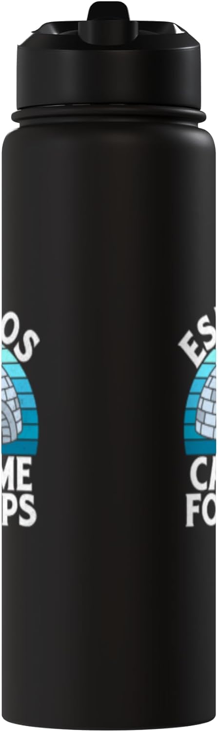 Bottella de agua acero inoxidable aislada Eskimos