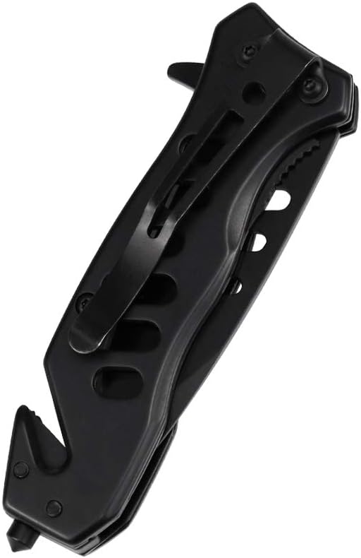 Cuchillo bolsillo plegable multifunción con resorte y bloqueo