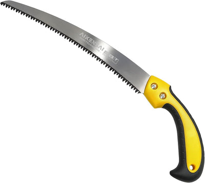 Sierra manual curva 11pulg dientes duros para jardinería y poda