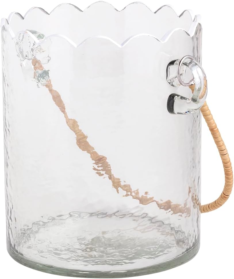 Cubo hielo vidrio festoneado