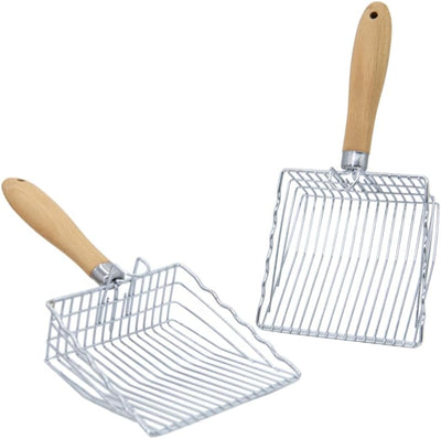 2 Pzas Cucharas Arena Metal Gatos Pala Inoxidable Con Gancho