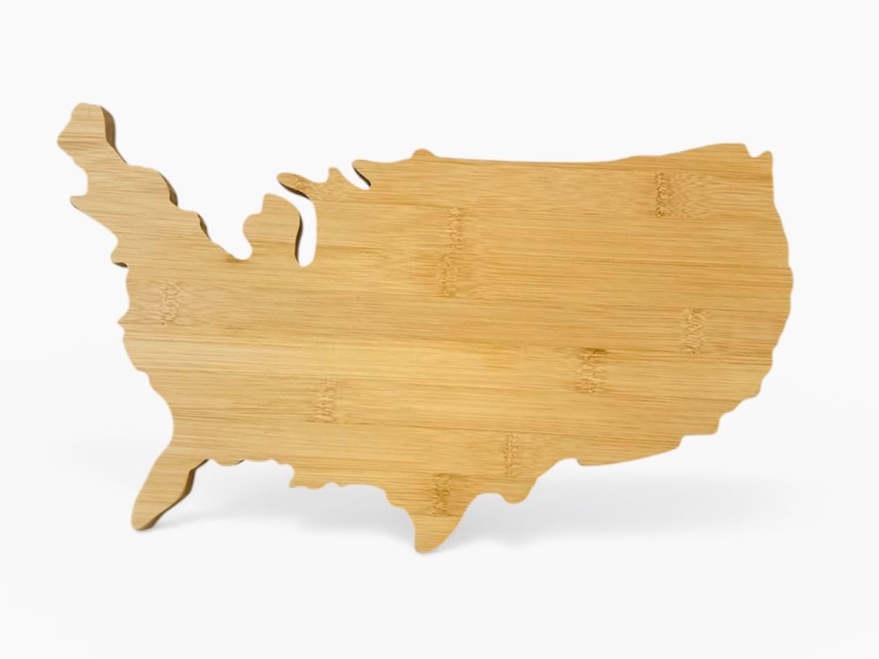Tabla de cortar de bambú grabada con láser 250 aniversario Estados Unidos