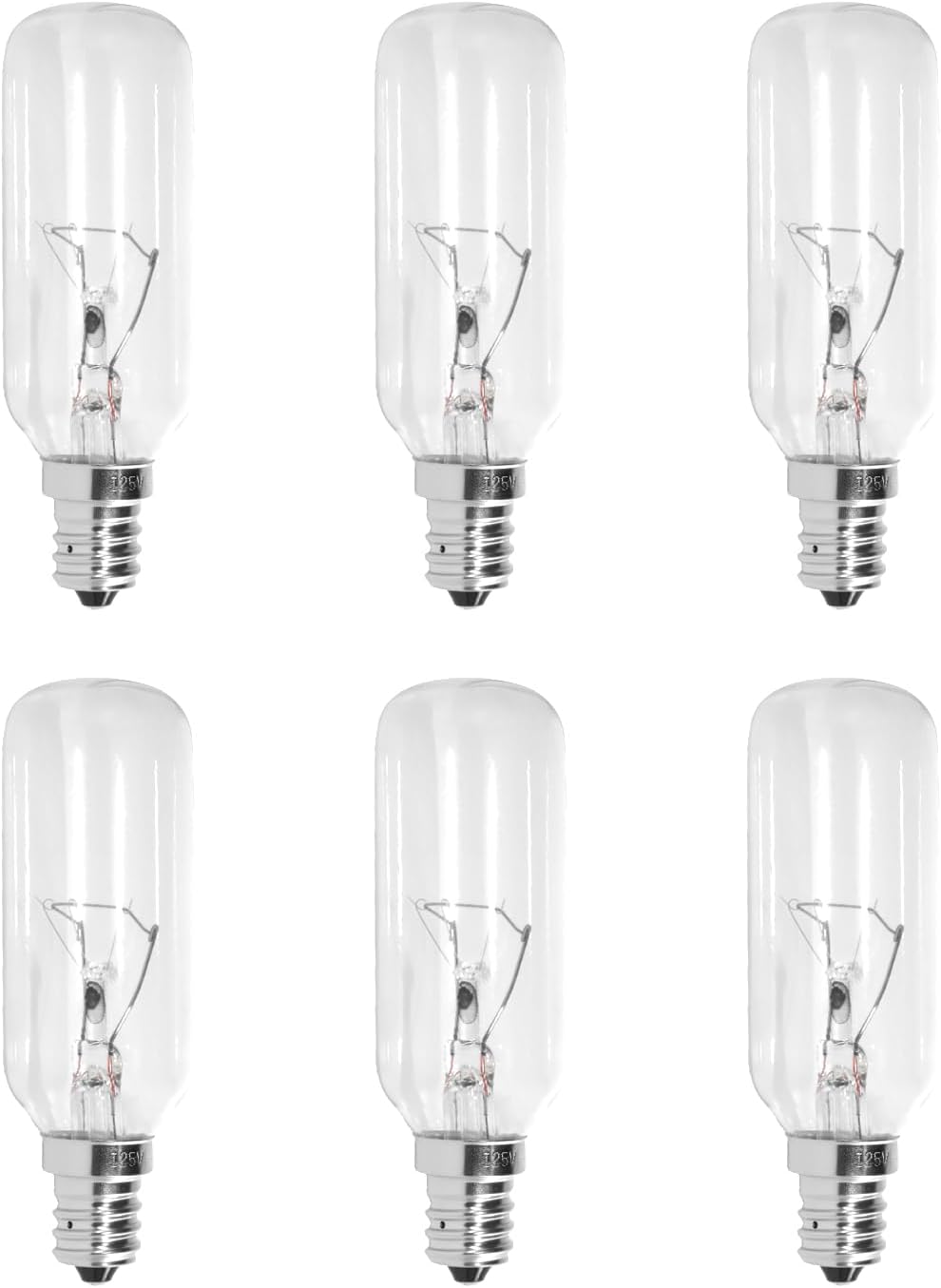 6 Pzas Bombilla E12 para Extractor Broan PM250-A/B